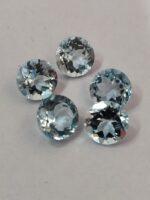 Natural Sky Blue Topaz 11 mm Round Faceted Cut – AAA Quality Sky Blue Topaz Round Faceted Cut 11mm