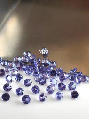 Natural Tanzanite 2 mm Round Cut Faceted – AAA Quality Tanzanite Round Faceted 2mm