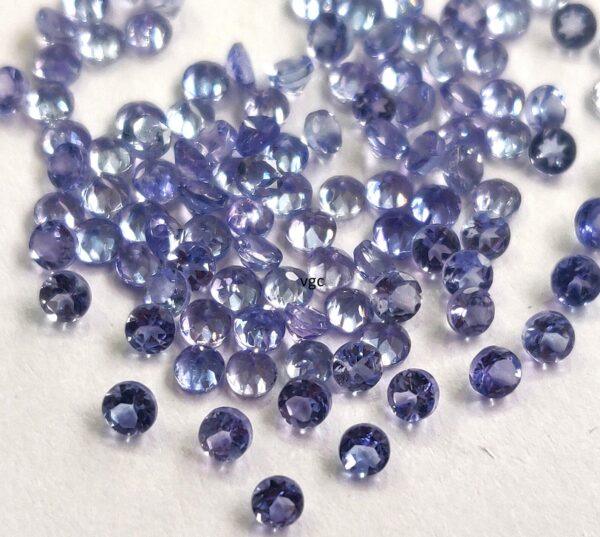 Natural Tanzanite 1 mm Round Cut Faceted – AAA Quality Tanzanite Round Faceted 1mm