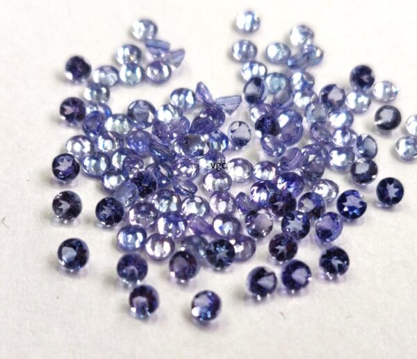 Natural Tanzanite 1 mm Round Cut Faceted – AAA Quality Tanzanite Round Faceted 1mm