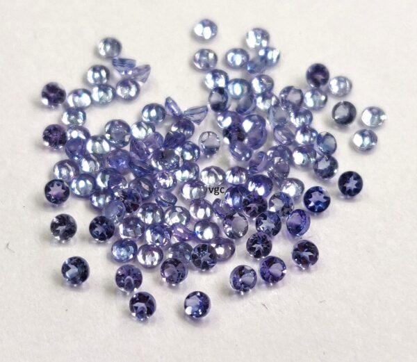 Natural Tanzanite 1 mm Round Cut Faceted – AAA Quality Tanzanite Round Faceted 1mm