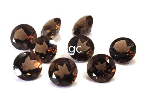 Natural Smoky Quartz 2 mm Round Cut Faceted – AAA Quality Smoky Quartz Round 2mm