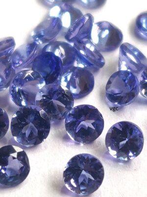 Natural Tanzanite 6 mm Round Cut Faceted – AAA Quality Tanzanite Round Faceted 6mm