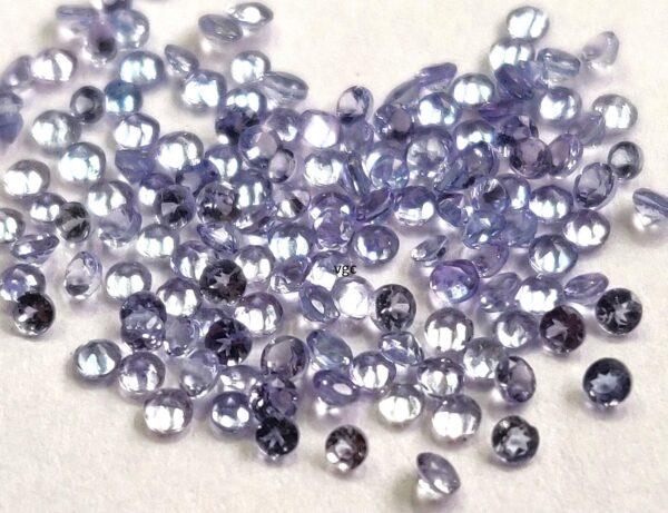 Natural Tanzanite 1 mm Round Cut Faceted – AAA Quality Tanzanite Round Faceted 1mm