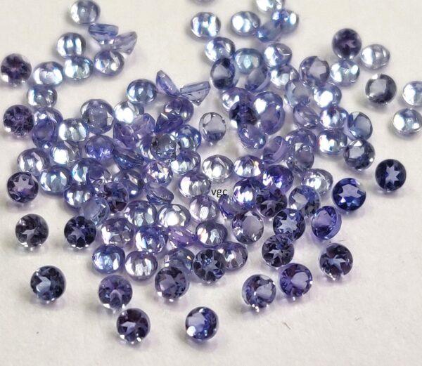Natural Tanzanite 1 mm Round Cut Faceted – AAA Quality Tanzanite Round Faceted 1mm