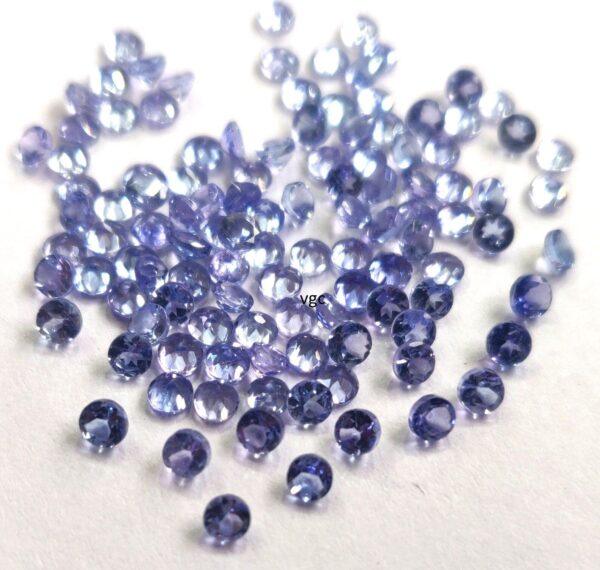 Natural Tanzanite 1 mm Round Cut Faceted – AAA Quality Tanzanite Round Faceted 1mm