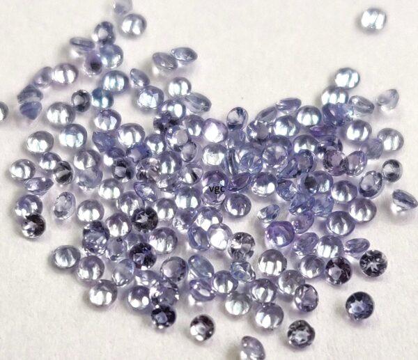 Natural Tanzanite 1 mm Round Cut Faceted – AAA Quality Tanzanite Round Faceted 1mm