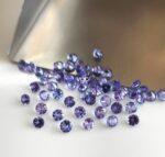 Natural Tanzanite 3 mm Round Cut Faceted – AAA Quality Tanzanite Round Faceted 3mm