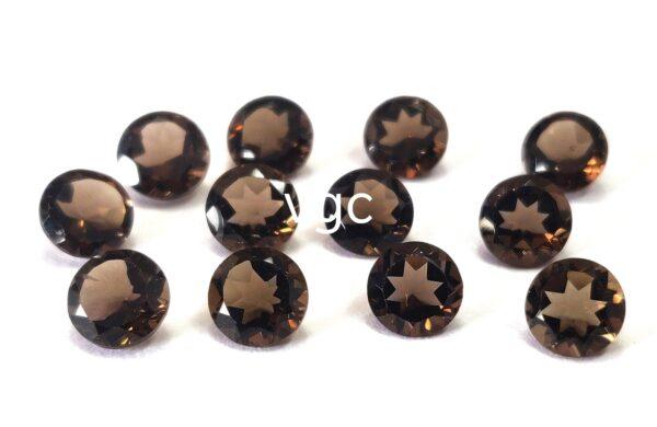 Natural Smoky Quartz 2 mm Round Cut Faceted – AAA Quality Smoky Quartz Round 2mm