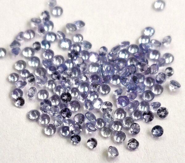 Natural Tanzanite 1 mm Round Cut Faceted – AAA Quality Tanzanite Round Faceted 1mm