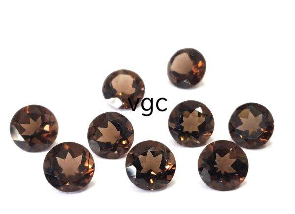 Natural Smoky Quartz 2 mm Round Cut Faceted – AAA Quality Smoky Quartz Round 2mm