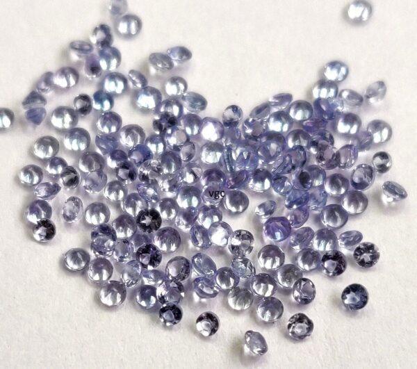 Natural Tanzanite 1 mm Round Cut Faceted – AAA Quality Tanzanite Round Faceted 1mm