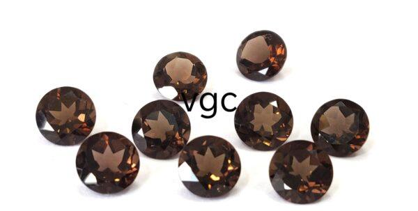 Natural Smoky Quartz 2 mm Round Cut Faceted – AAA Quality Smoky Quartz Round 2mm