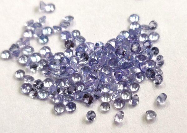 Natural Tanzanite 1 mm Round Cut Faceted – AAA Quality Tanzanite Round Faceted 1mm