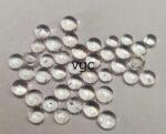 Natural White Topaz 4 mm Round Cabochon – AAA Quality White Topaz Round Cabochon 4mm