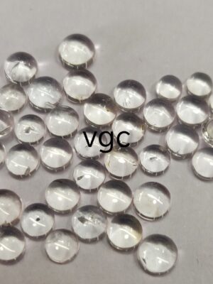 Natural White Topaz 4 mm Round Cabochon – AAA Quality White Topaz Round Cabochon 4mm