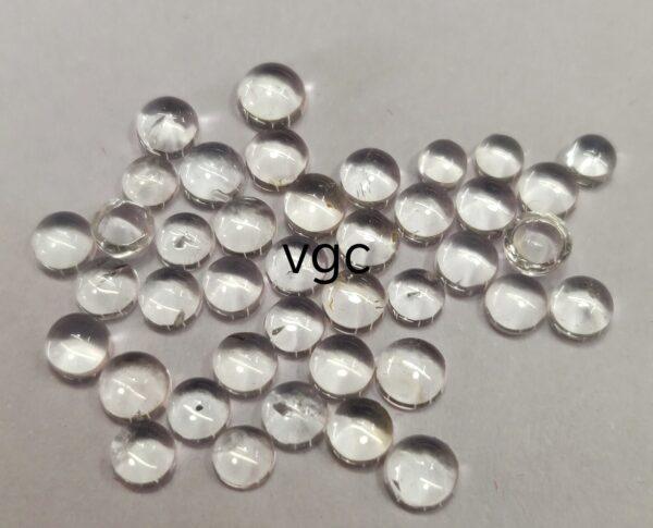 Natural White Topaz 4 mm Round Cabochon – AAA Quality White Topaz Round Cabochon 4mm