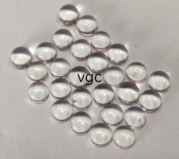 Natural White Topaz 4 mm Round Cabochon – AAA Quality White Topaz Round Cabochon 4mm