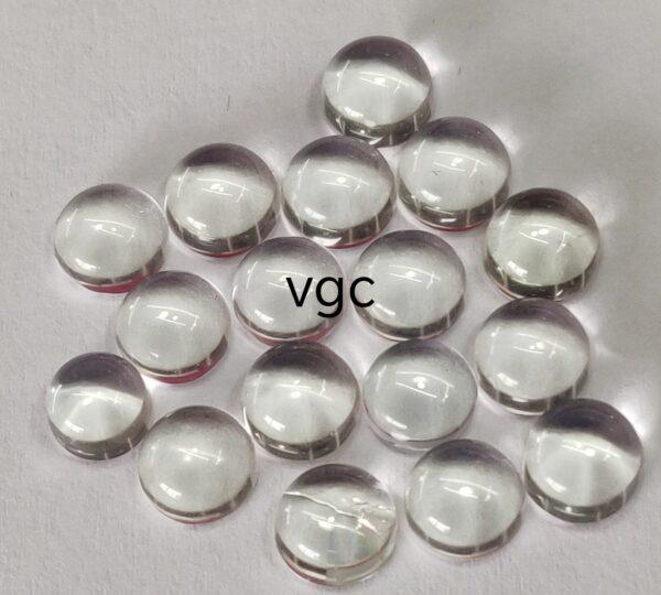 Natural White Topaz 6 mm Round Cabochon – AAA Quality White Topaz Round Cabochon 6mm