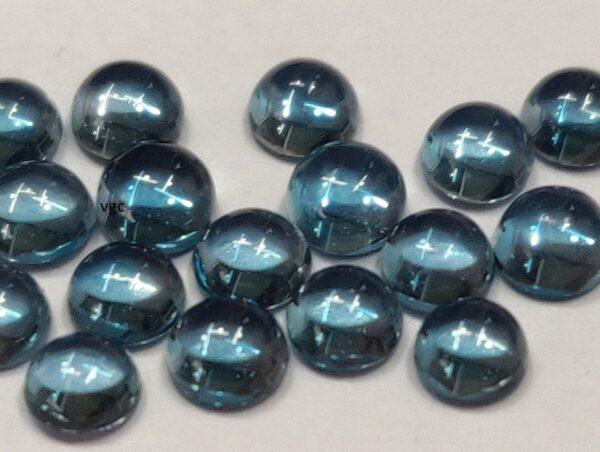 Natural London Blue Topaz 10 mm Round Cabochon – AAA Quality London Blue Topaz Round Cabochon 10mm