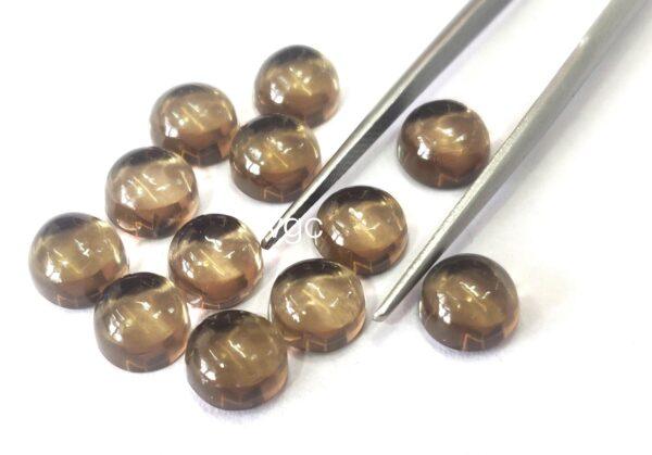 Natural Smoky Quartz 10 mm Round Cabochon – AAA Quality Smoky Quartz Round 10mm