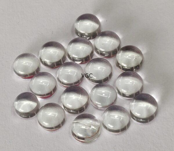 Natural White Topaz 6 mm Round Cabochon – AAA Quality White Topaz Round Cabochon 6mm
