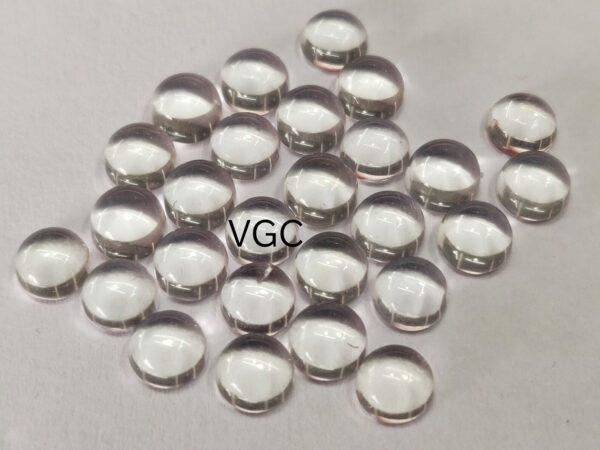 Natural White Topaz 6 mm Round Cabochon – AAA Quality White Topaz Round Cabochon 6mm