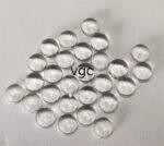 Natural White Topaz 4 mm Round Cabochon – AAA Quality White Topaz Round Cabochon 4mm