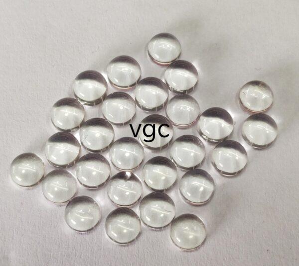Natural White Topaz 4 mm Round Cabochon – AAA Quality White Topaz Round Cabochon 4mm