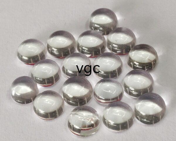 Natural White Topaz 6 mm Round Cabochon – AAA Quality White Topaz Round Cabochon 6mm