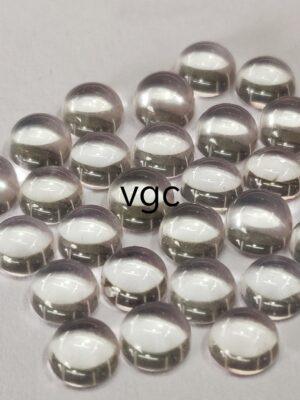 Natural White Topaz 5 mm Round Cabochon – AAA Quality White Topaz Round Cabochon 5mm