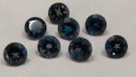 Natural London Blue Topaz 6 mm Round Faceted Cut – AAA Quality London Blue Topaz Round Faceted Cut 6mm