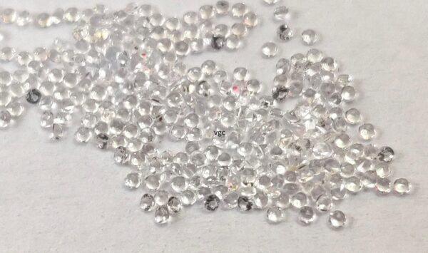 Natural White Topaz 1 mm Round Faceted Cut – AAA Quality White Topaz Round Faceted Cut 1mm