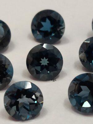 Natural London Blue Topaz 5 mm Round Faceted Cut – AAA Quality London Blue Topaz Round Faceted Cut 5mm