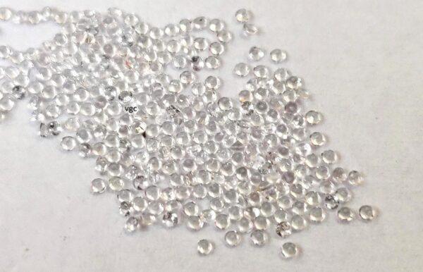 Natural White Topaz 1 mm Round Faceted Cut – AAA Quality White Topaz Round Faceted Cut 1mm