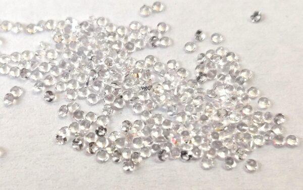 Natural White Topaz 1 mm Round Faceted Cut – AAA Quality White Topaz Round Faceted Cut 1mm