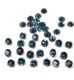 Natural London Blue Topaz 1 mm Round Faceted Cut – AAA Quality London Blue Topaz Round Faceted Cut 1mm