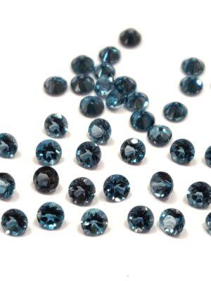 Natural London Blue Topaz 1 mm Round Faceted Cut – AAA Quality London Blue Topaz Round Faceted Cut 1mm