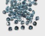 Natural London Blue Topaz 2.5 mm Round Faceted Cut – AAA Quality London Blue Topaz Round Faceted Cut 2.5mm