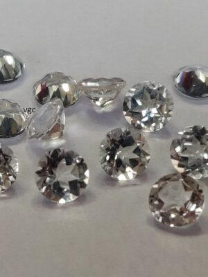 Natural White Topaz 3.5 mm Round Faceted Cut – AAA Quality White Topaz Round Faceted Cut 3.5mm