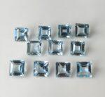 Natural Sky Blue Topaz 10 mm Square Faceted Cut – AAA Quality Sky Blue Topaz Square Faceted Cut 10mm