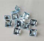 Natural Sky Blue Topaz 10 mm Square Faceted Cut – AAA Quality Sky Blue Topaz Square Faceted Cut 10mm