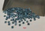Natural London Blue Topaz 2 mm Square Faceted Cut – AAA Quality London Blue Topaz Square Faceted Cut 2mm