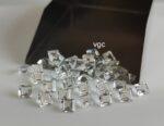 Natural White Topaz 3 mm Square Faceted Cut – AAA Quality White Topaz Square Faceted Cut 3mm