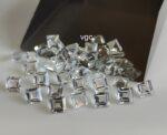 Natural White Topaz 3 mm Square Faceted Cut – AAA Quality White Topaz Square Faceted Cut 3mm