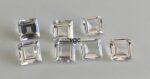 Natural White Topaz 10 mm Square Faceted Cut – AAA Quality White Topaz Square Faceted Cut 10mm
