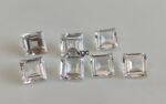 Natural White Topaz 10 mm Square Faceted Cut – AAA Quality White Topaz Square Faceted Cut 10mm