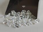 Natural White Topaz 3 mm Square Faceted Cut – AAA Quality White Topaz Square Faceted Cut 3mm