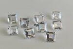 Natural White Topaz 10 mm Square Faceted Cut – AAA Quality White Topaz Square Faceted Cut 10mm