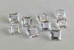 Natural White Topaz 10 mm Square Faceted Cut – AAA Quality White Topaz Square Faceted Cut 10mm